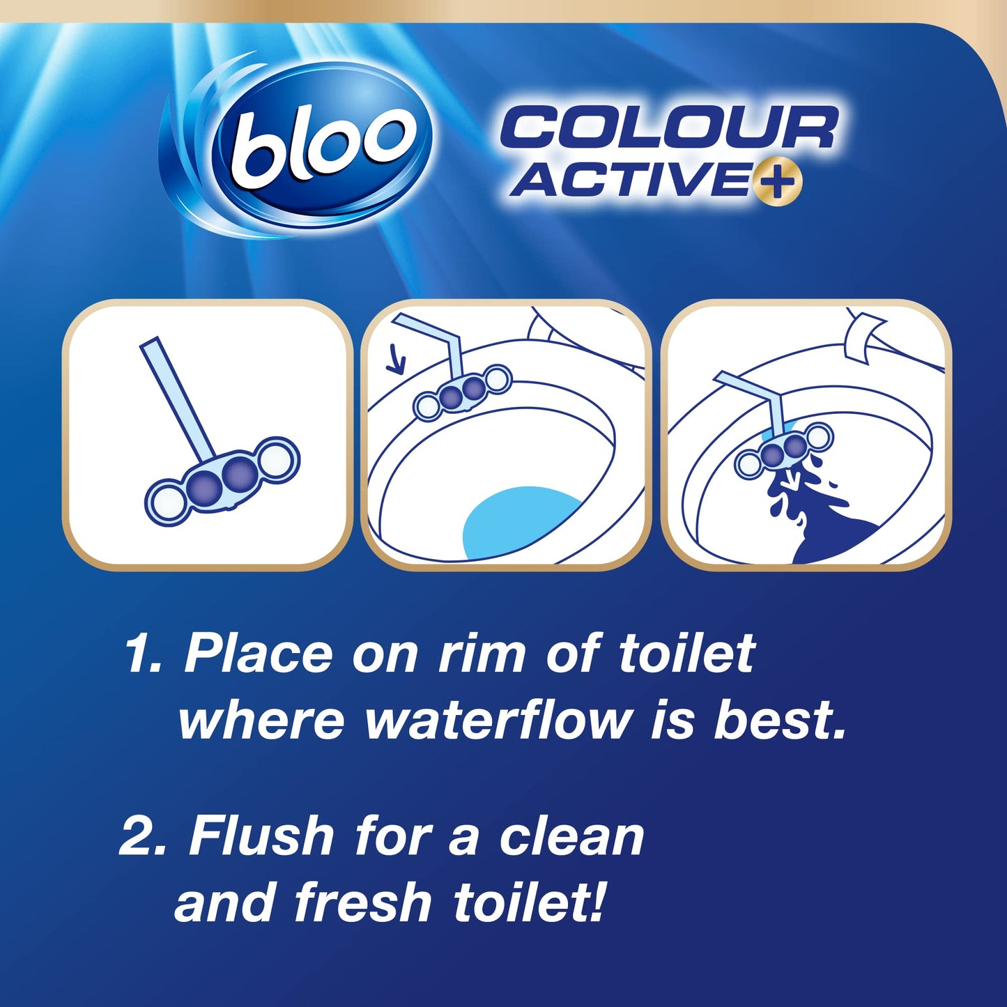 Bloo Colour Active Rim Block, 150 g, Bleach Triple 50 g (Pack of 3)