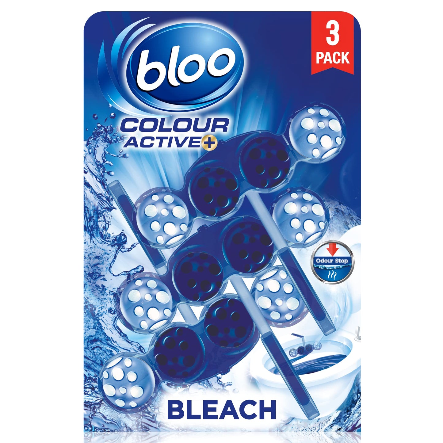 Bloo Colour Active Rim Block, 150 g, Bleach Triple 50 g (Pack of 3)