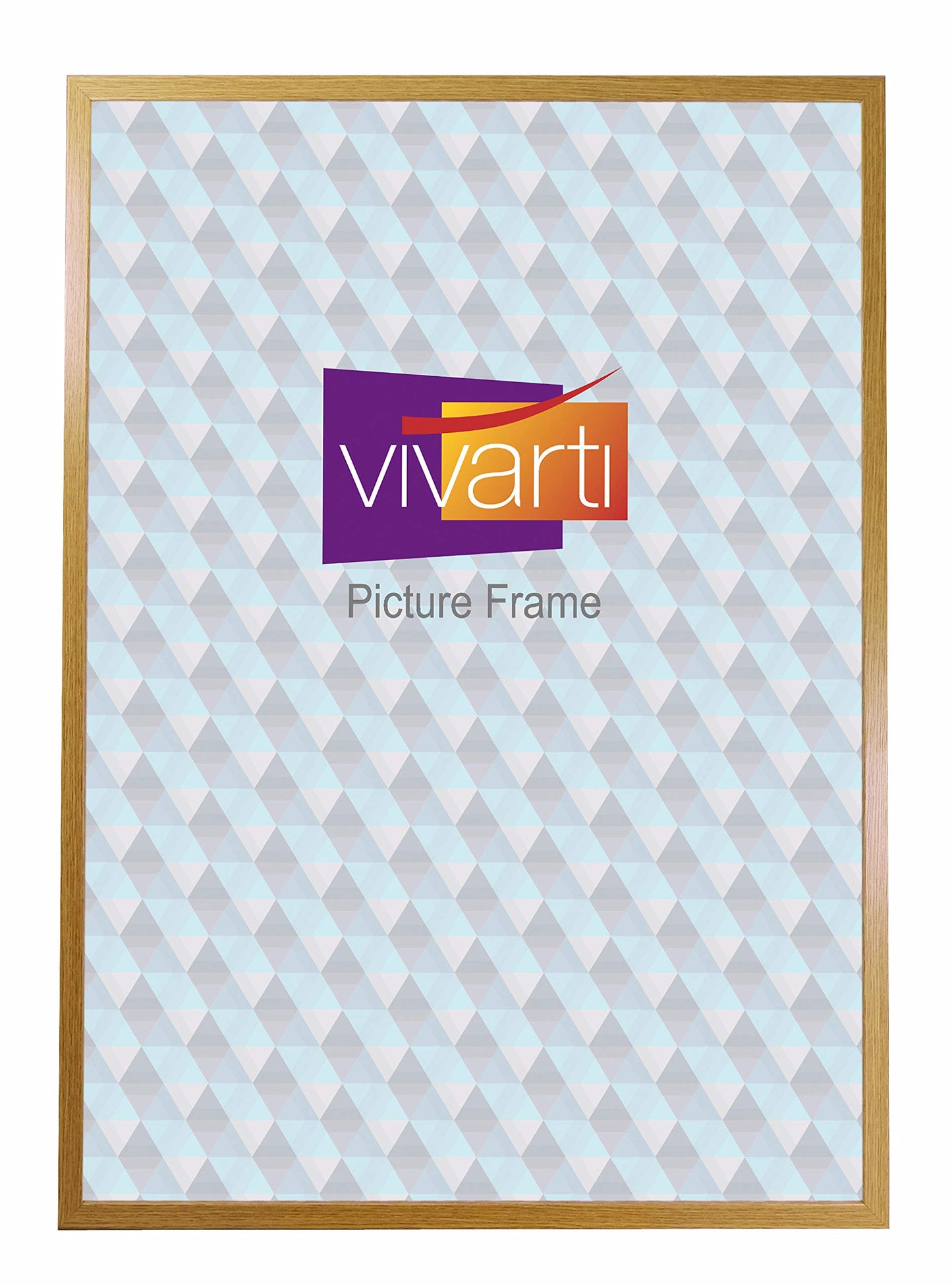 Vivarti Thin Oak Finish Picture Frame, A1 Size, 59.4 x 84 cm - A1 Frame - Photo Frame - 59.4x84 Frame Oak with Clear Styrene Sheet & Wall Mounted Hook – 59.4 x 84 cm