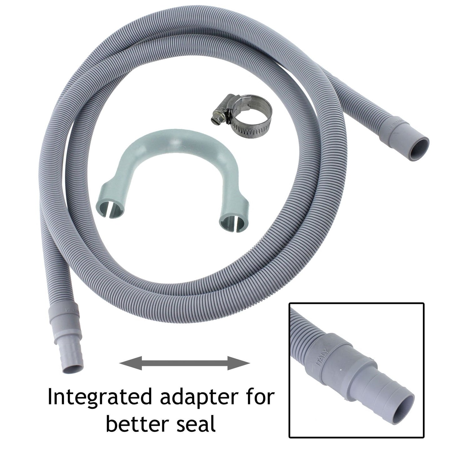 SPARES2GO Universal Cold Water Fill Long 3.5m Inlet Pipe + 2.5m Drain Hose Extension Kit