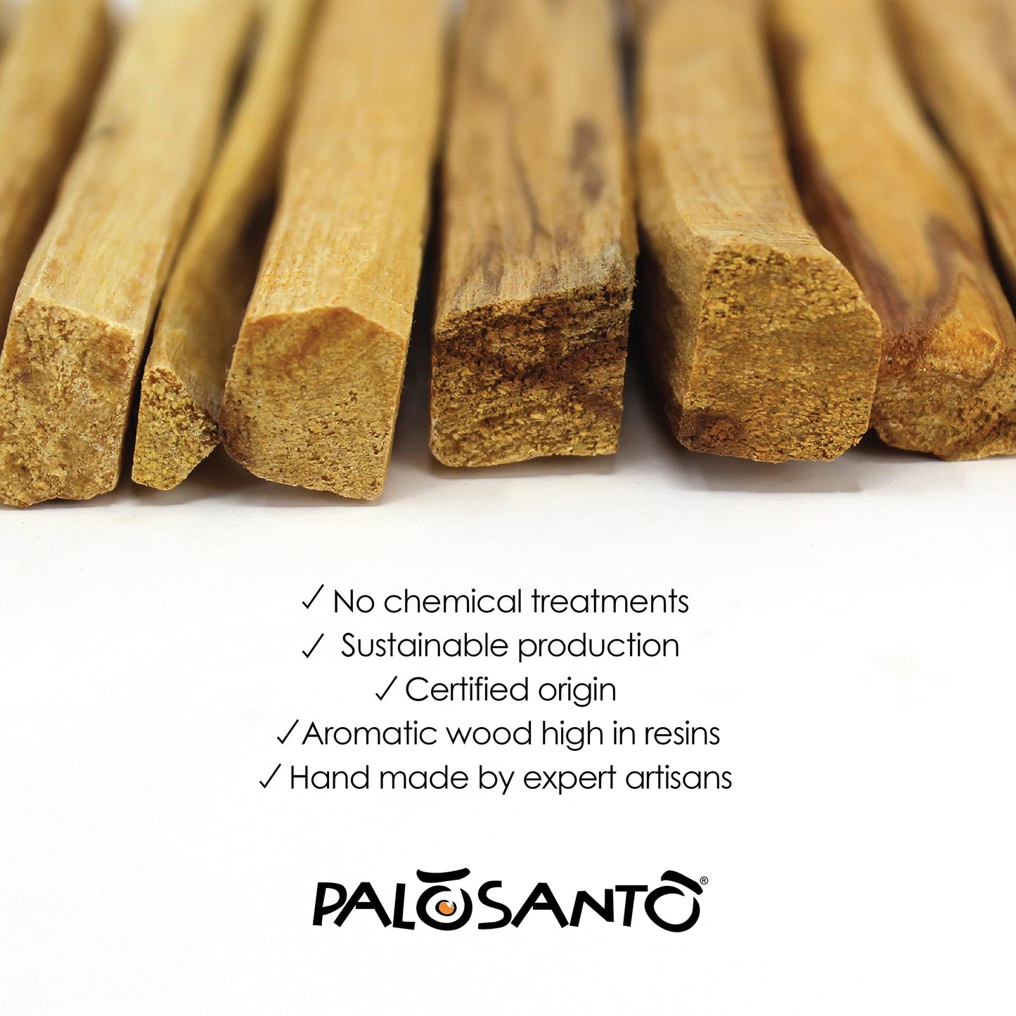 PALOSANTO - Palo Santo Sticks Popular Ayabaca from Peru - 26 Wood Sticks 10cm - Natural Incense Sticks for Stress Relief and Meditation - Palo Santo Wood Wild Harvested & Sustainably Sourced 26 Sticks