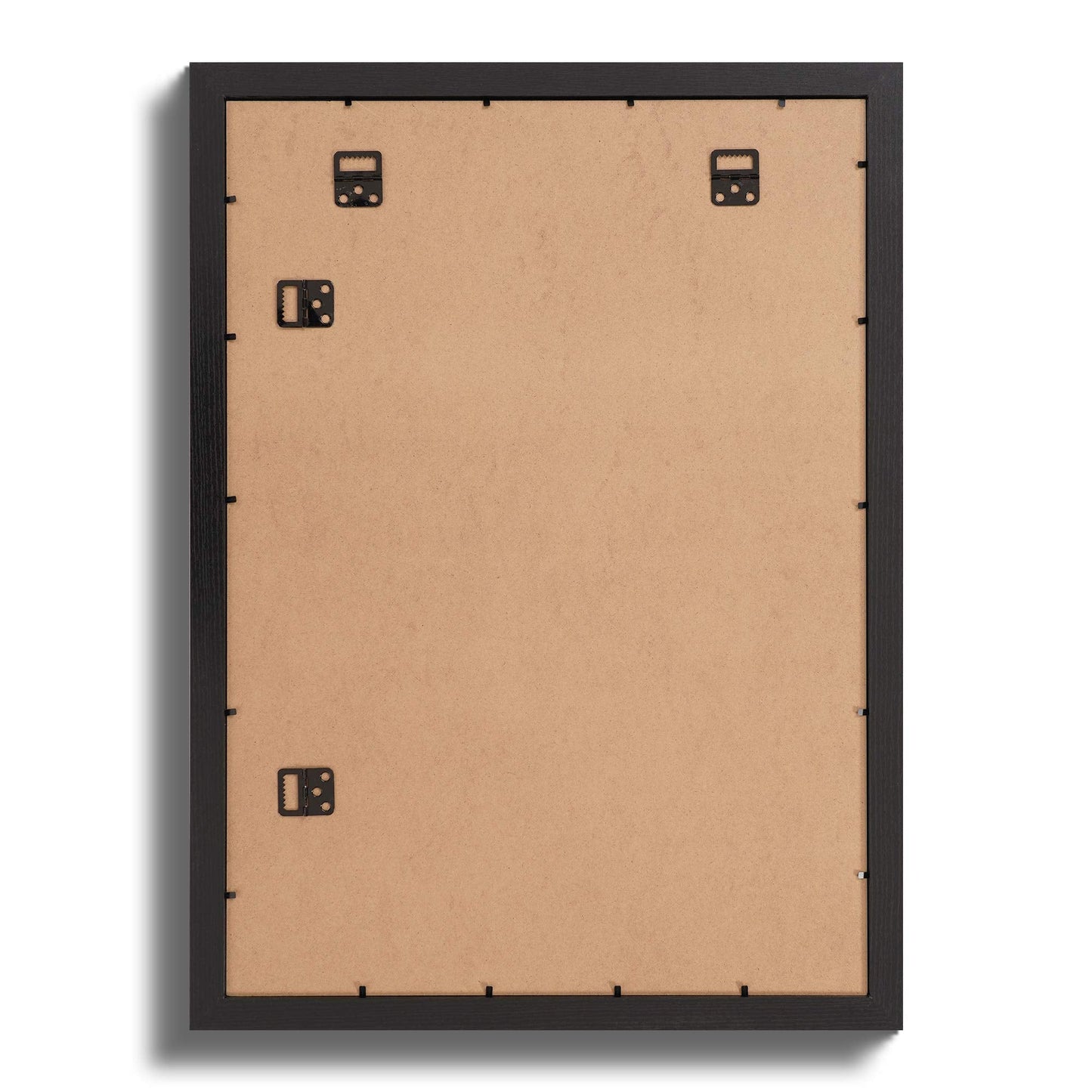 Fabian Clarke London® A2 Modern Black Wooden Picture Photo Frame with A3 White Mount to Hang Portrait or Landscape