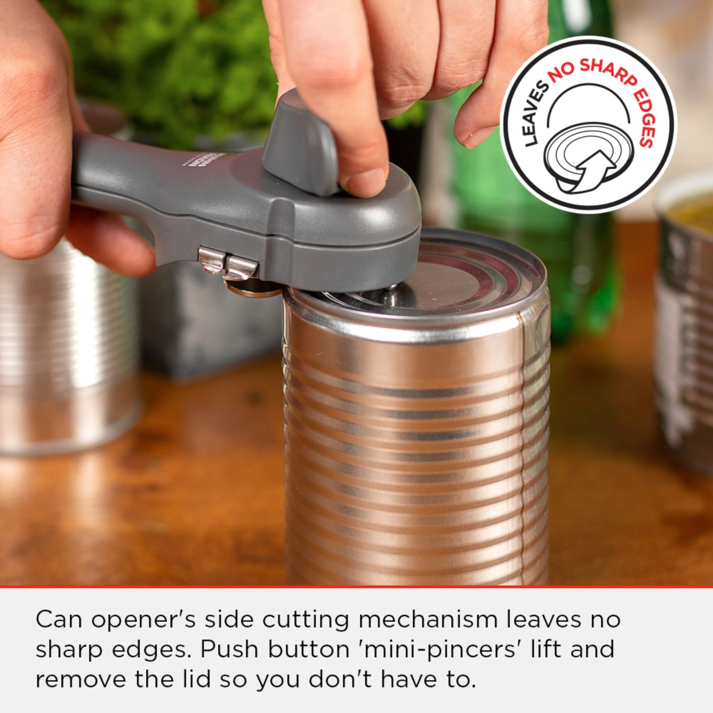 Kuhn Rikon 5-in-1 Can, Jar and Bottle Opener. Self-Attaching Can Opener. Tin Opener with Lid-Lifter. Jar Opener for Weak Hands. Jar Lid Opener – 3 Year Kuhn Rikon Kitchen Accessories Guarantee Gray