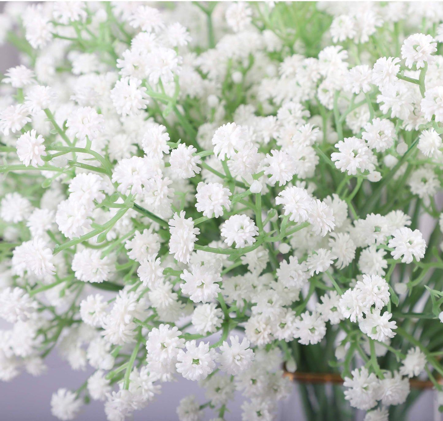 Homcomodar 24PCS Artificial Flowers Gypsophila 20.86 inches Babies Breath Flowers Real Touch Flowers Bouquets for Wedding Home DIY Décor 24PC White