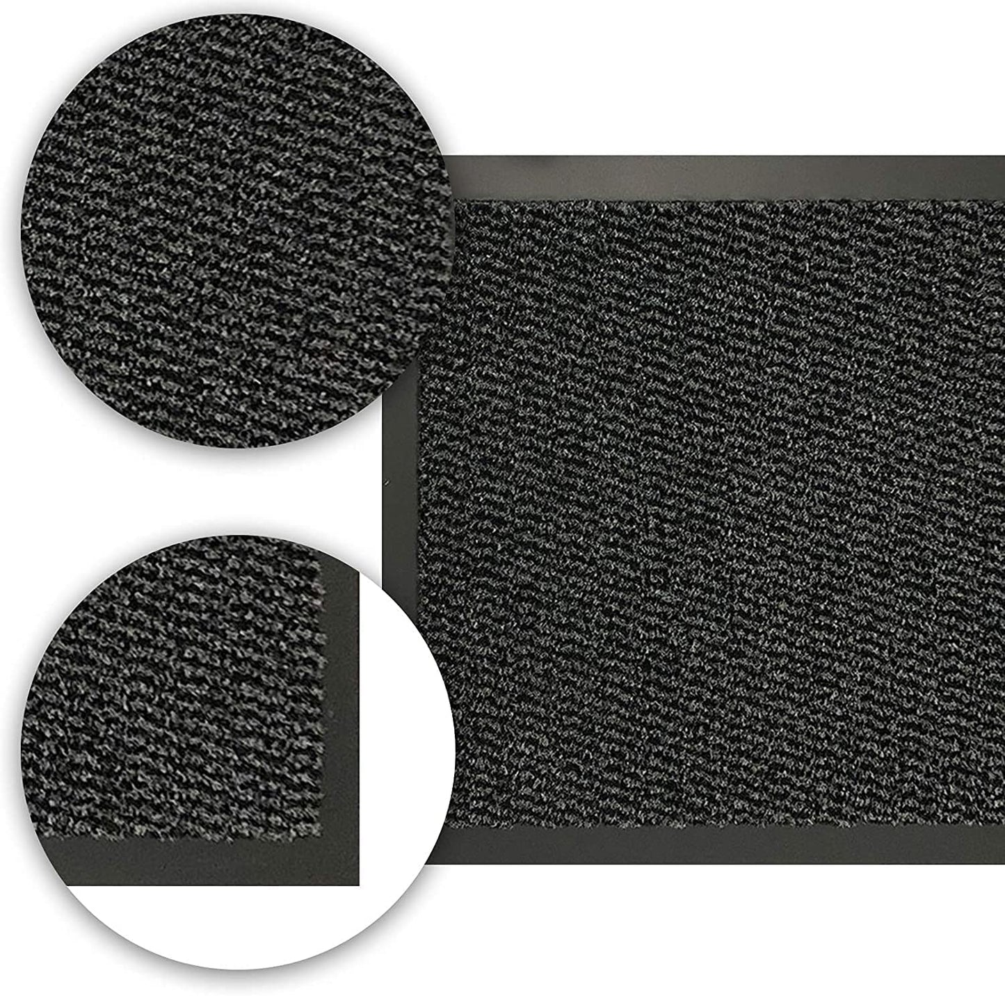 GULLAMBO Non Slip Door Mat – Large ultra thin door mats Indoor –Kitchen And Office Use Mat, Super Soft Absorbent Barrier Mat, Machine Washable Entrance mat (Anthracite, 50 x 80 cm) Anthracite