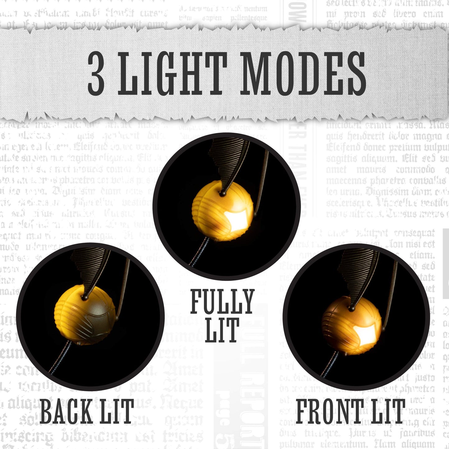 Golden Snitch Lumi Clip | Convenient Harry Potter Themed Reading Light | Powered by Batteries