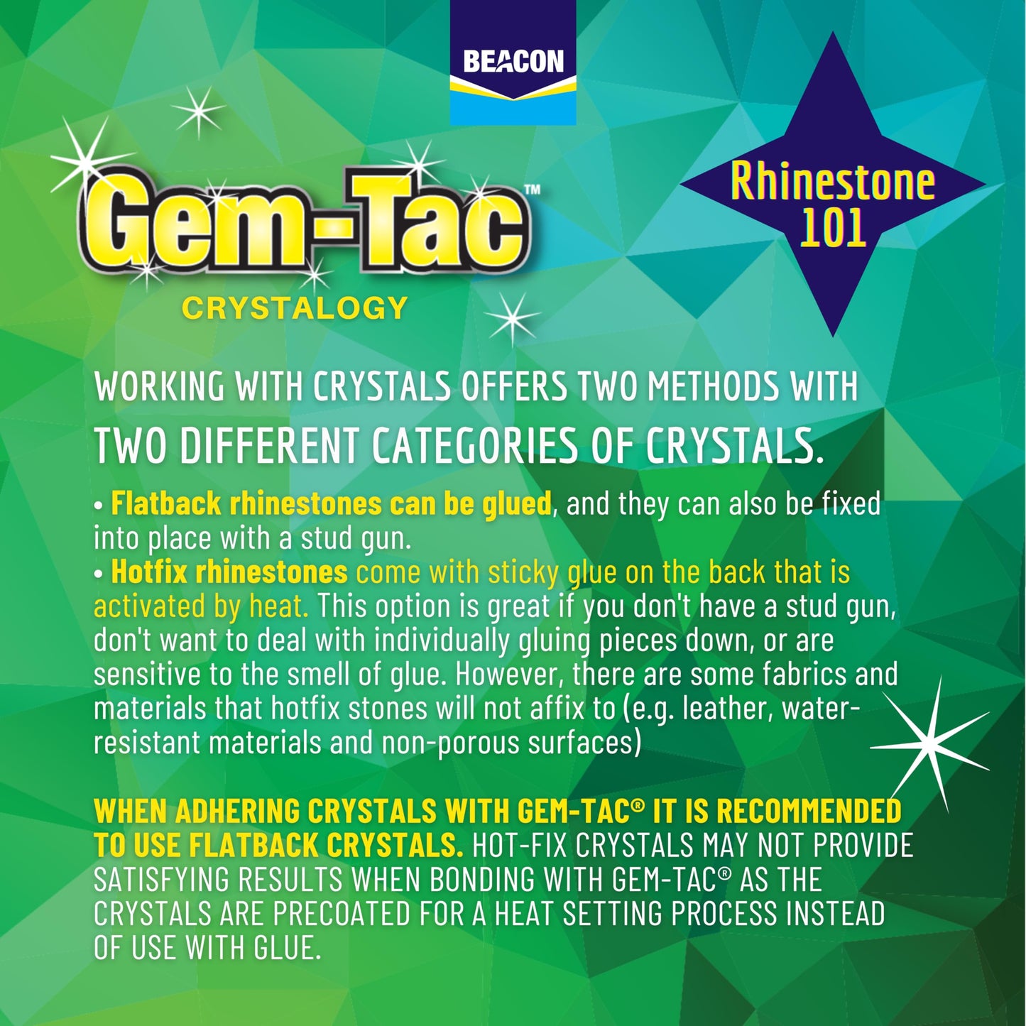 Beacon Gem-Tac 118ml Medium Bottle, Clear Adhesive Gem Glue