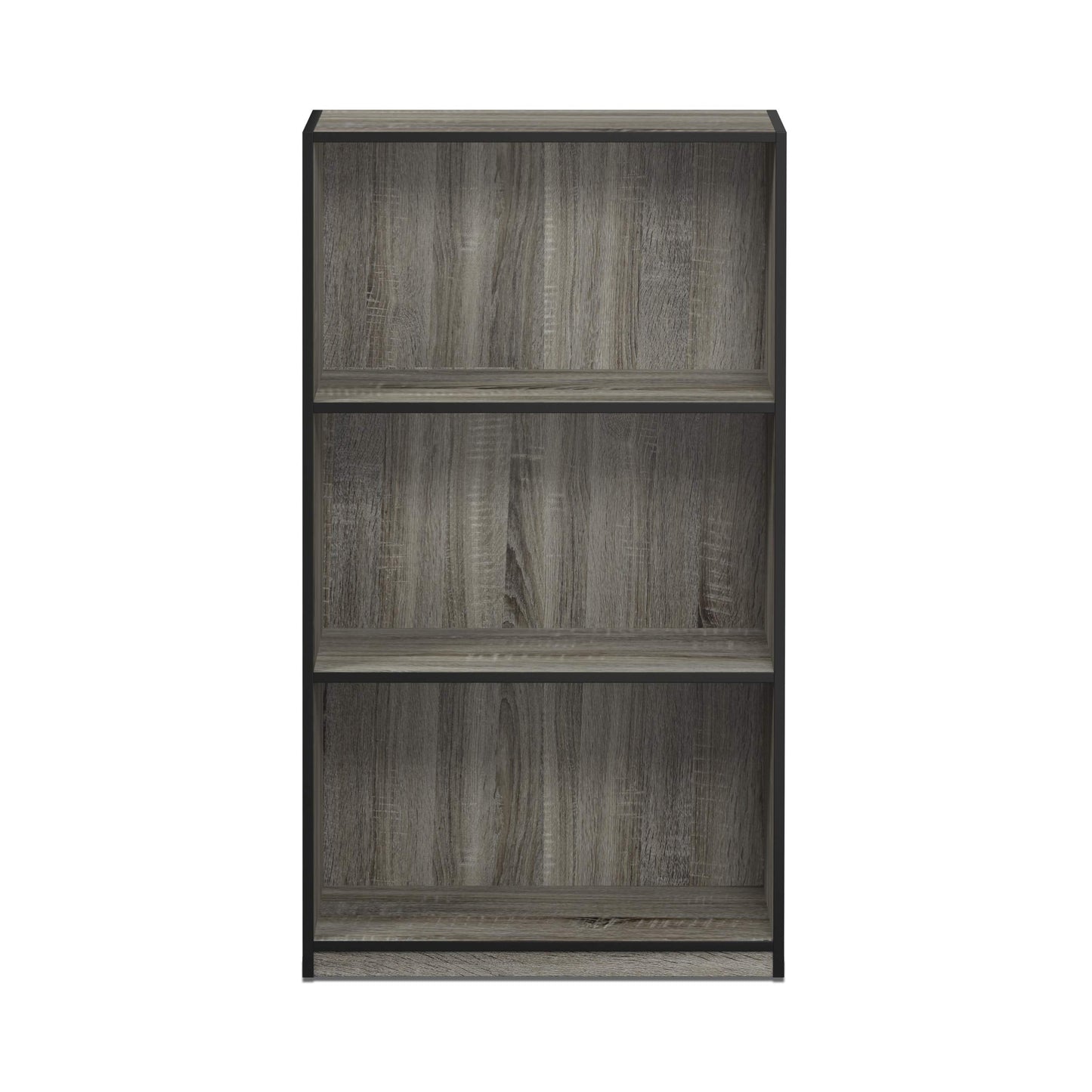 Furinno Bookcases, Wood, French Oak Grey/Black, one size