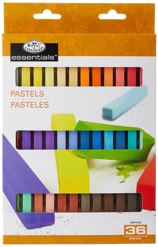 Royal & Langnickel Essentials 36 Soft Square Sketching Pastels Assorted Colours CPH-A36 36 Count (Pack of 1)