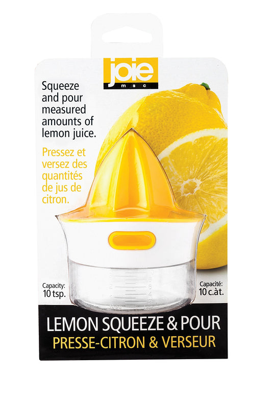 Joie Kitchen Gadgets 29622 Joie Citrus Squeeze Juicer Reamer with 10 Teaspoon Capacity Pour Spout (BPA Free and FDA Approved ABS), Plastic, Yellow