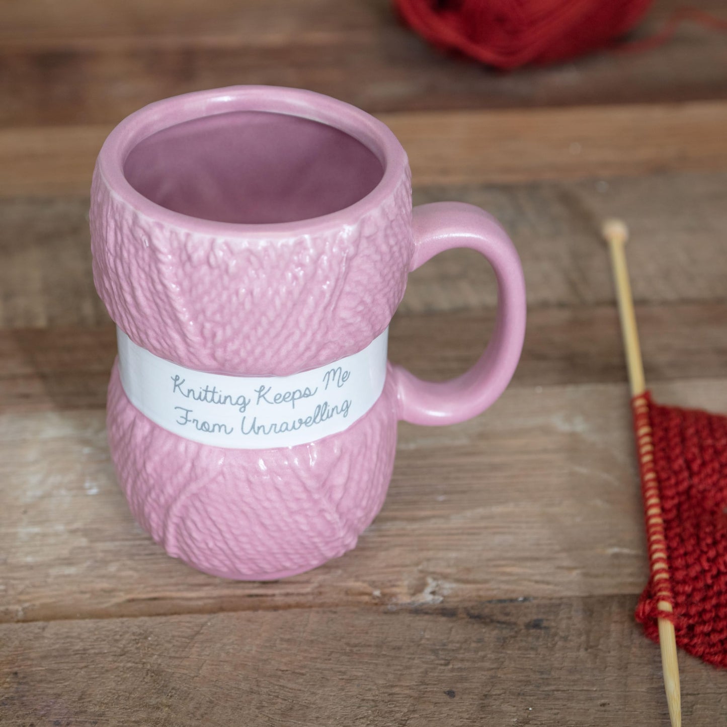 Boxer Gifts Keeps Me from Unraveling Novelty Knitting Gift Mug For Women Or Man - Mugs Hold 12oz of Tea or Coffee - Cool Knit Accessories