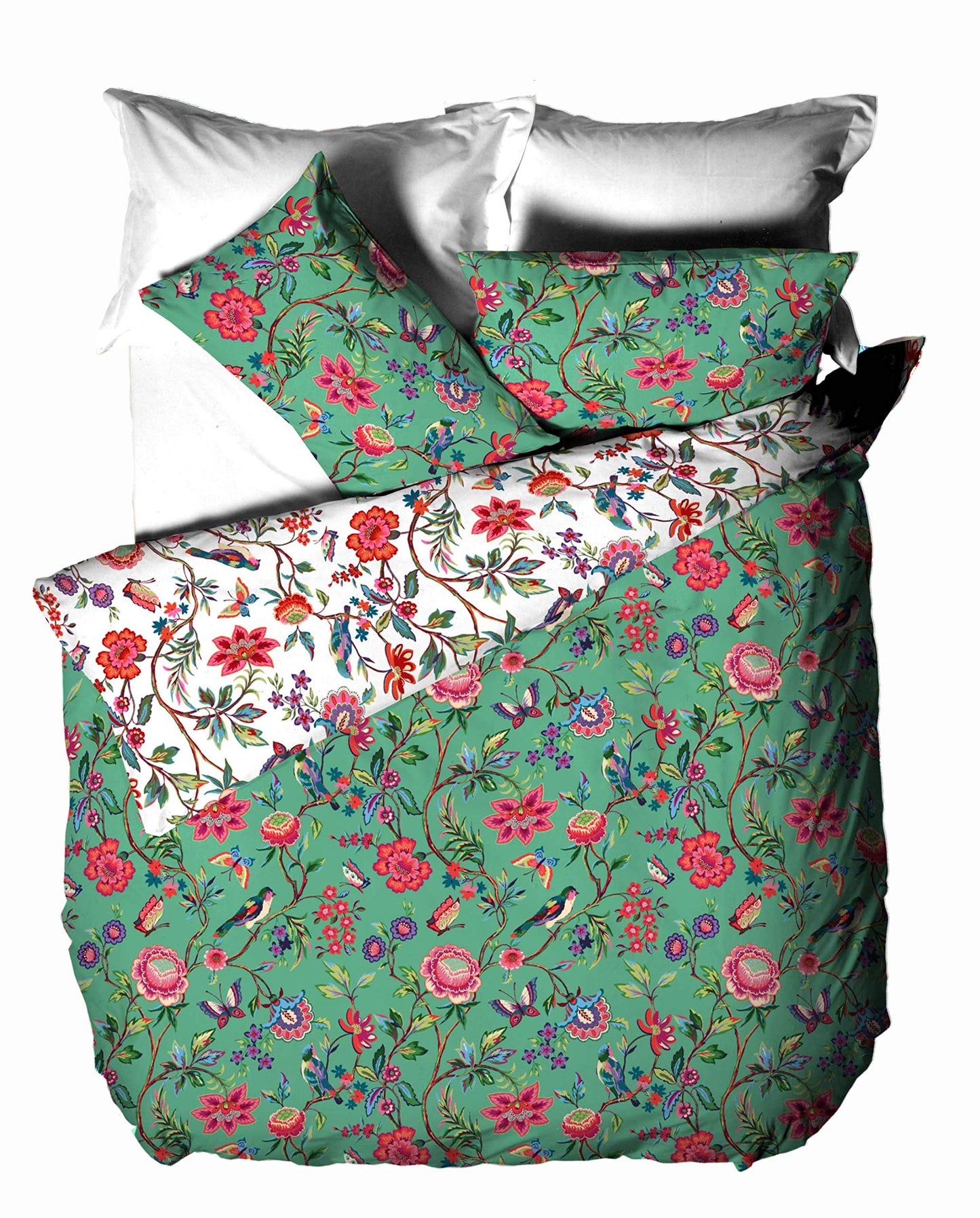 Creative Cloth Pomelo Duvet Set, Polycotton, Verdi Green, Super King