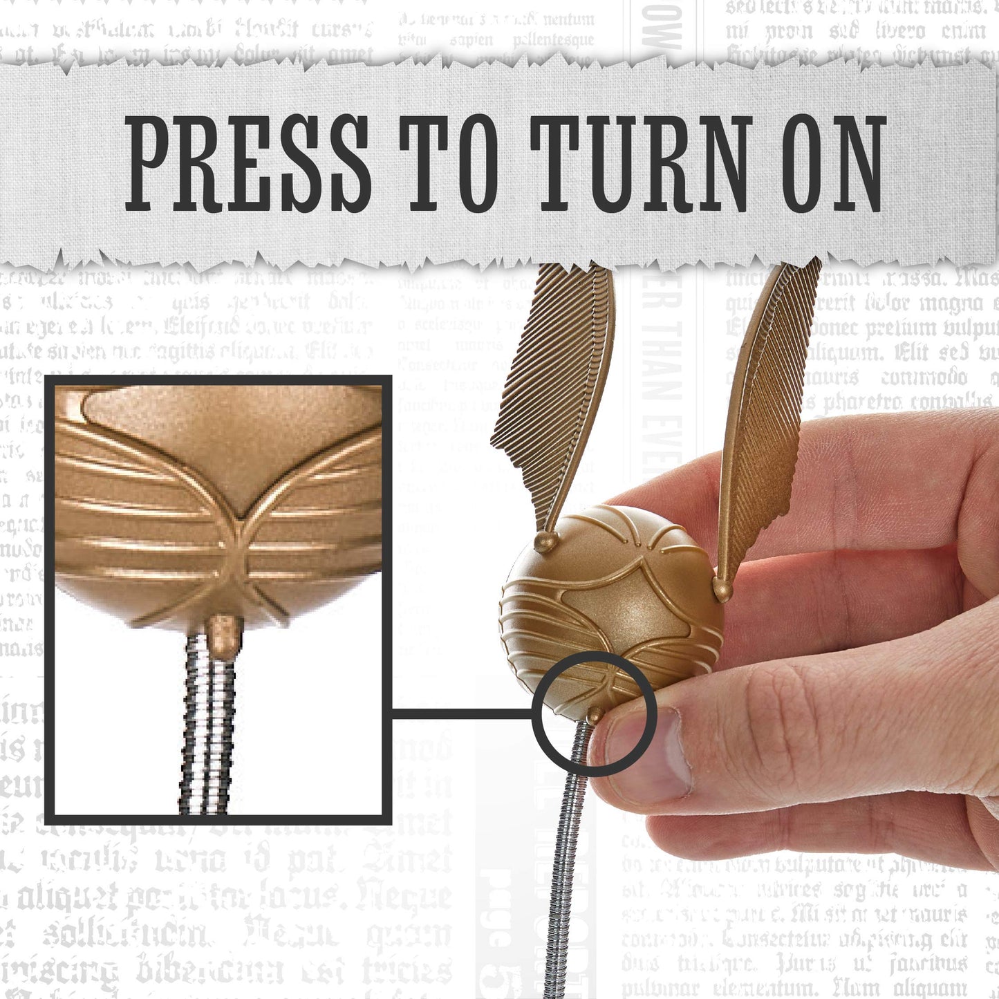 Golden Snitch Lumi Clip | Convenient Harry Potter Themed Reading Light | Powered by Batteries