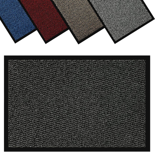 GULLAMBO Non Slip Door Mat – Large ultra thin door mats Indoor –Kitchen And Office Use Mat, Super Soft Absorbent Barrier Mat, Machine Washable Entrance mat (Anthracite, 50 x 80 cm) Anthracite