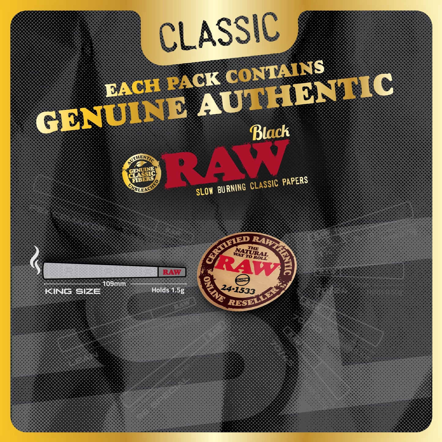 RAW Black Cones King Size | 100 Pack | Natural Pre Rolled Rolling Paper Pressed Extra Fine for Thin, Slow Burning, Naturally Translucent Paper with Tips & Packing Tubes Included Black King Size 100.0