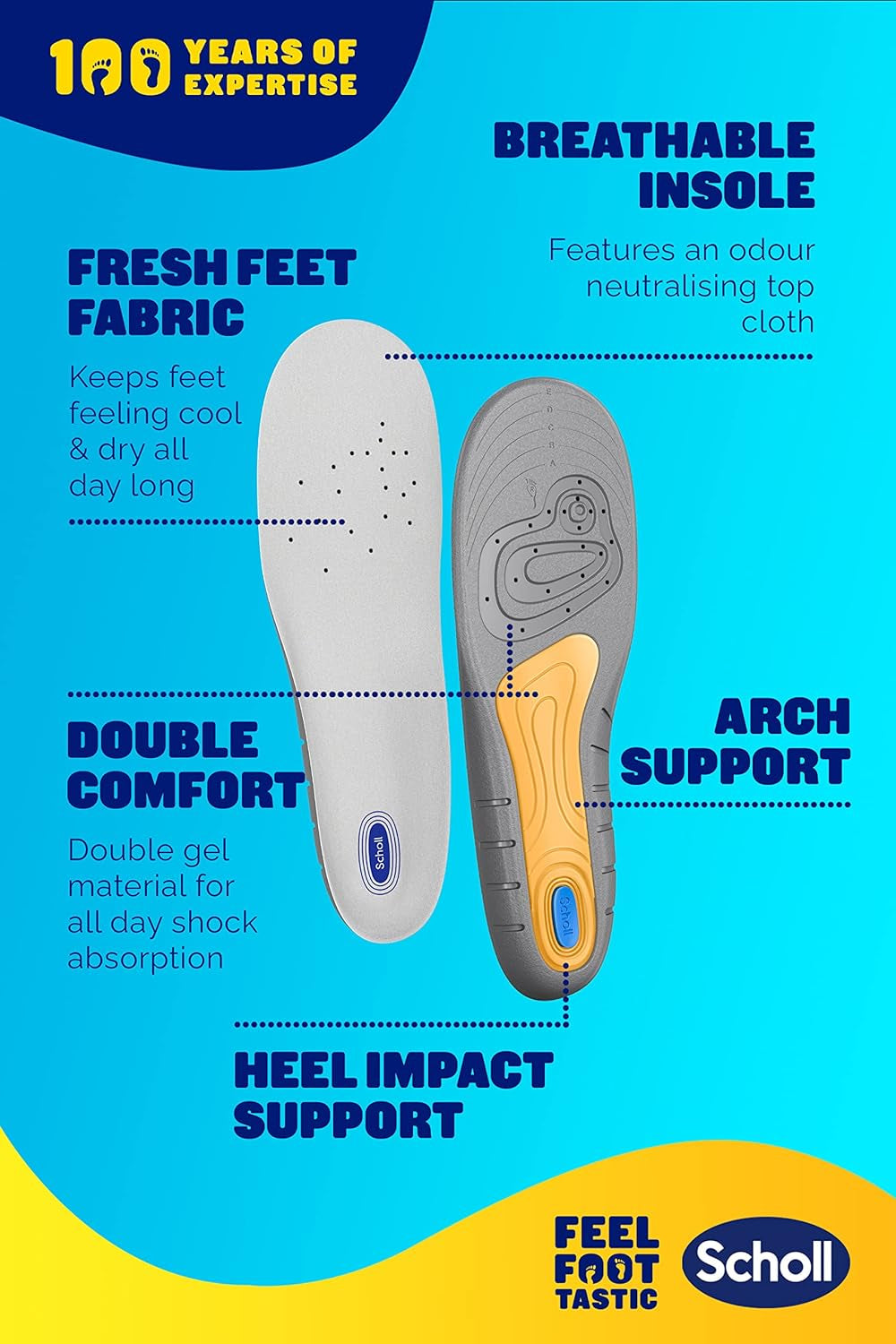 Gel Active Work Insoles for Men