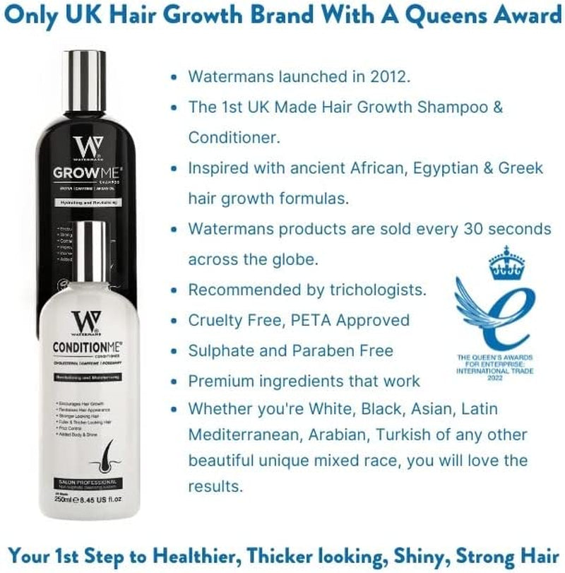 Hair Growth Shampoo & Conditioner by  UK Biotin, Argan Oil, Allantoin, Rosemary, Niacinamide, Lupin. Male & Female Hair Loss Products