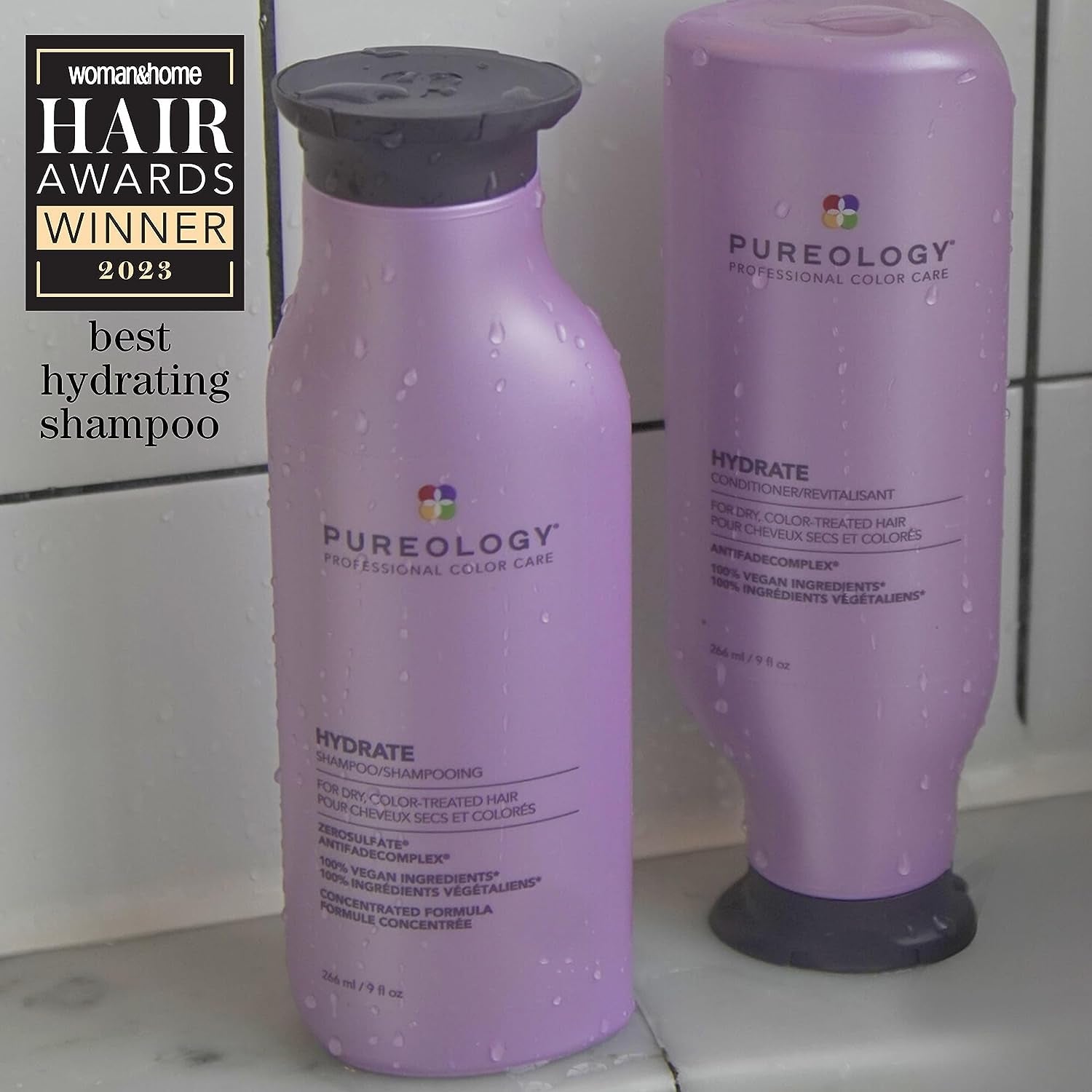 Hydrate, Moisturising Shampoo, for Medium to Thick Dry, Colour Treated Hair, Vegan Formulas, Sulphate Free for a Gentle Cleanse